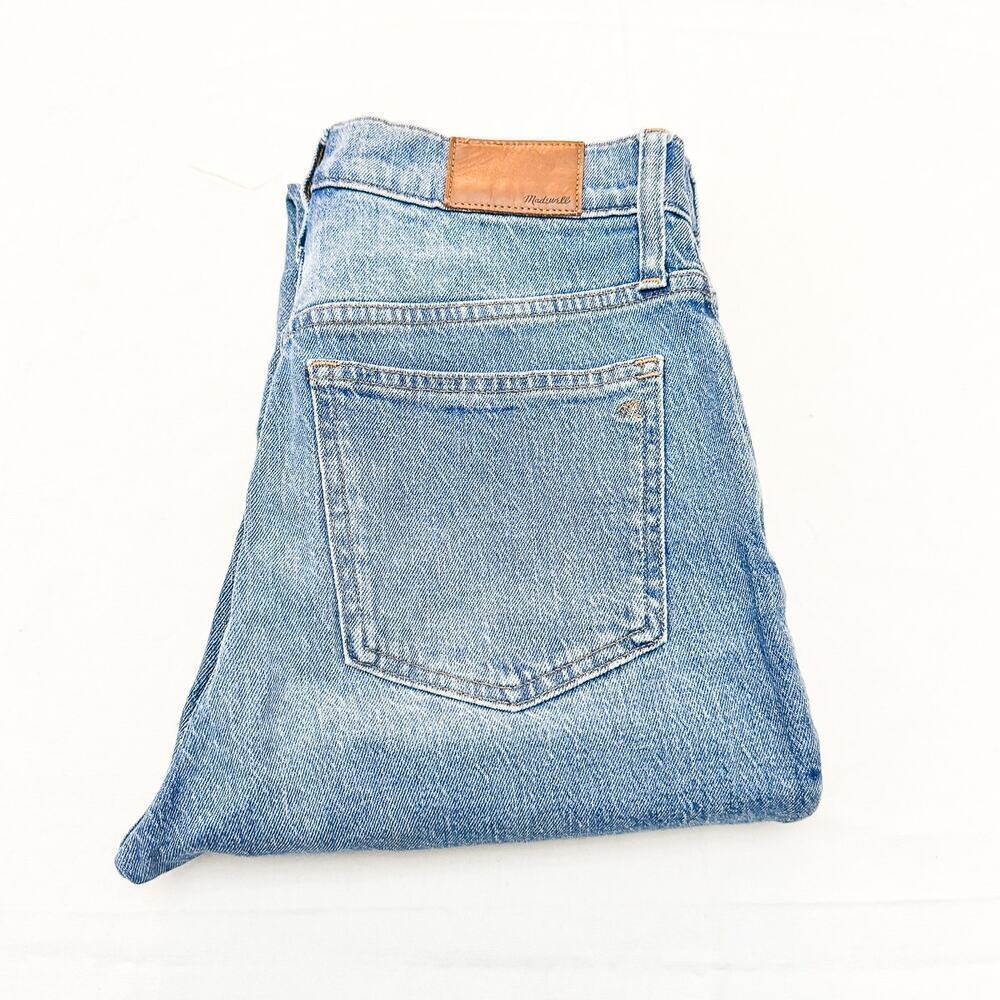 Madewell The Perfect Vintage Jean Denim Straight Leg Raw Hem Size 27